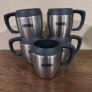 Thermos Stainless Steel Set of 5 Coffee Mugs